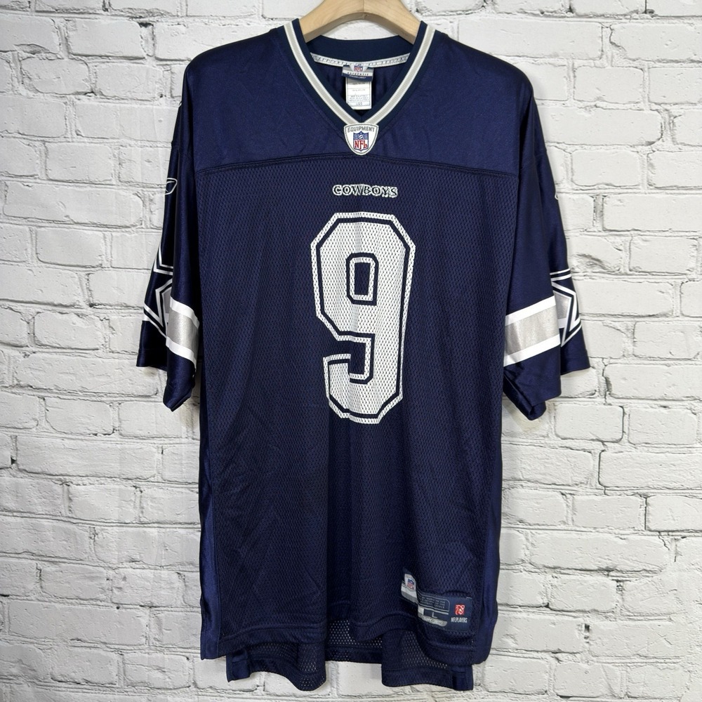 VTG Tony Romo Dallas Cowboys Reebok Authentic NFL Equipment‎ Jersey Size L Blue